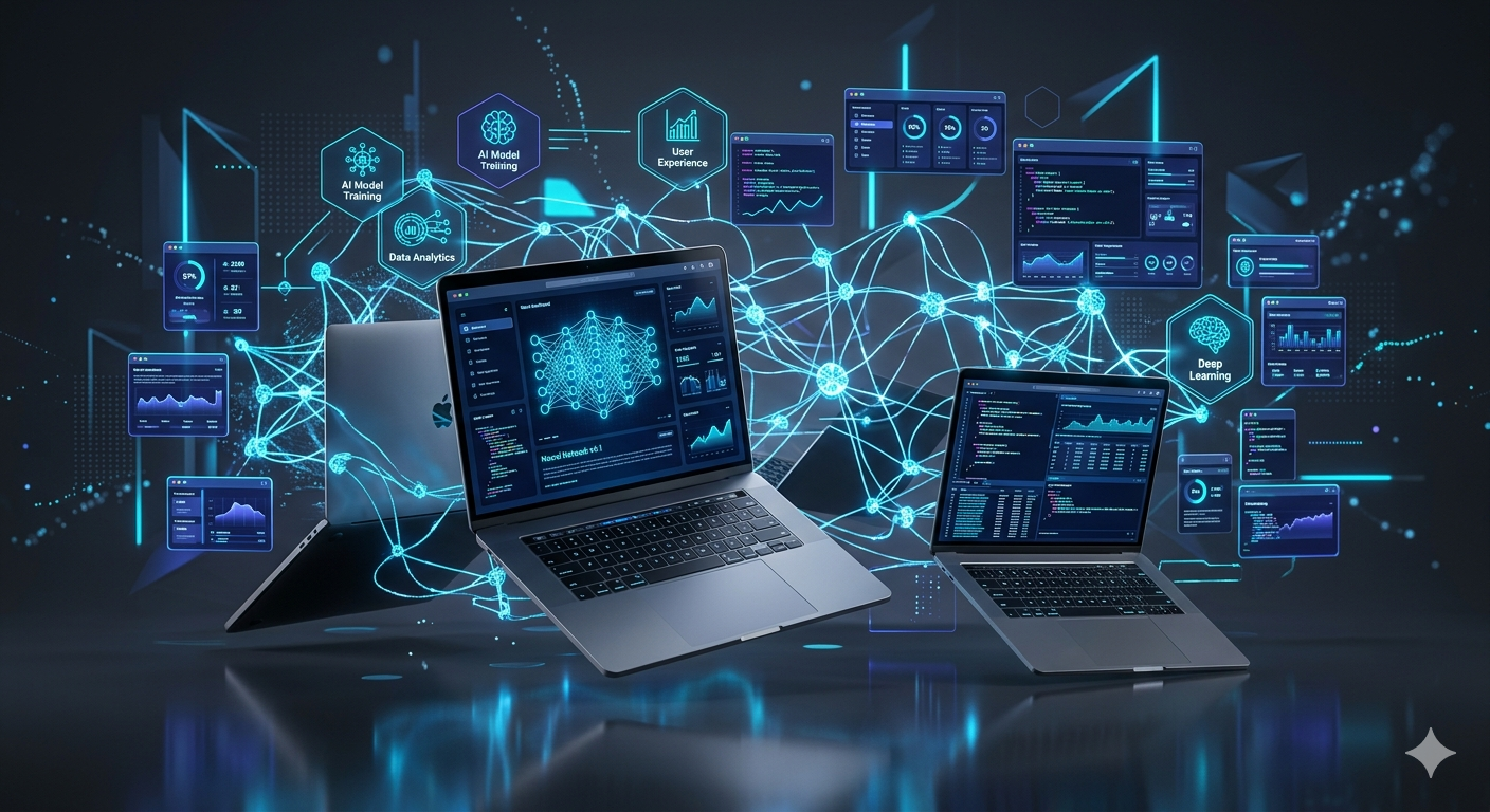 AI and Web Design Illustration